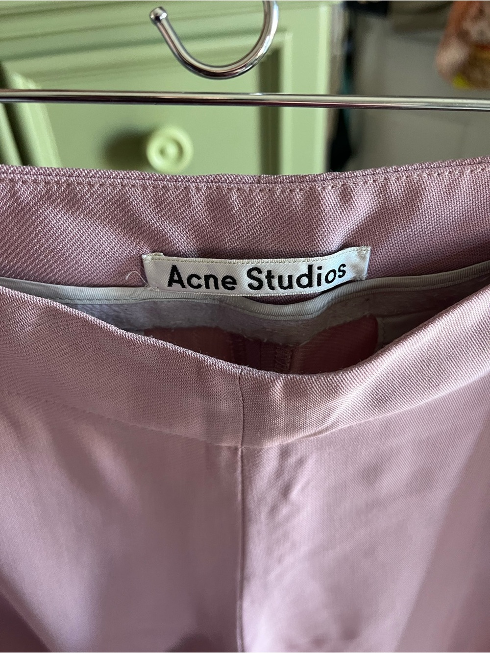 Acne light lilac purple high-waist flare trousers - Picture 3 of 4